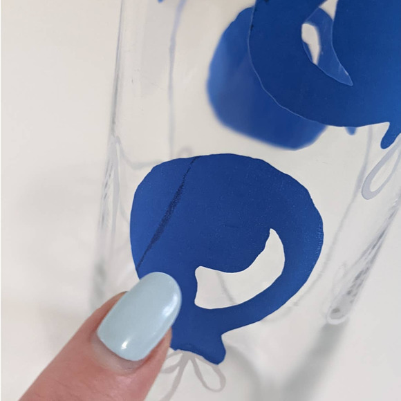 Vintage Libbey Red & Blue Balloon Glasses, Set of 2 Whimsical Barware Highball - Picture 7 of 10